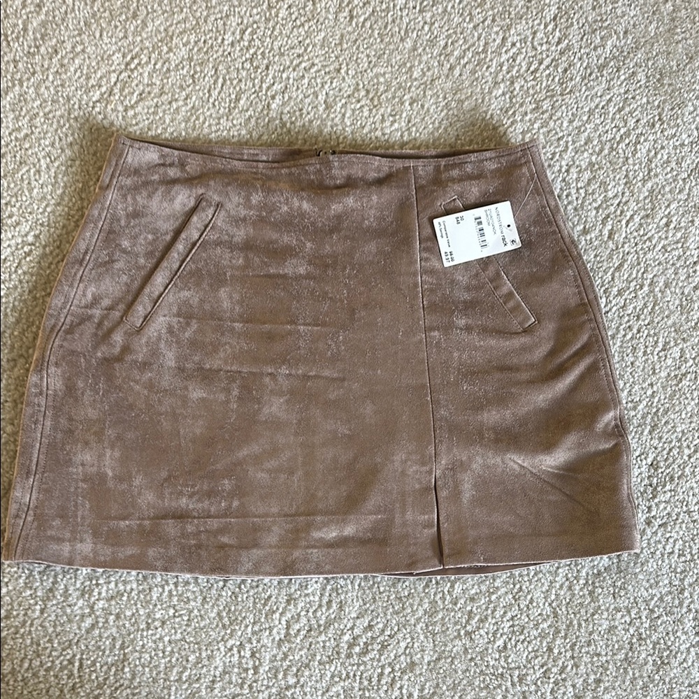 Blank NYC Brown Mini Pencil Skirt for Casual Wear